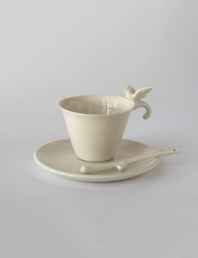 Taza Paloma con Plato